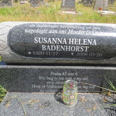 BADENHORST Susanna Helena 1920-2008