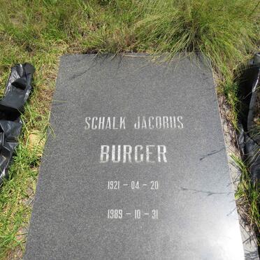 BURGER Schalk Jacobus 1921-1989