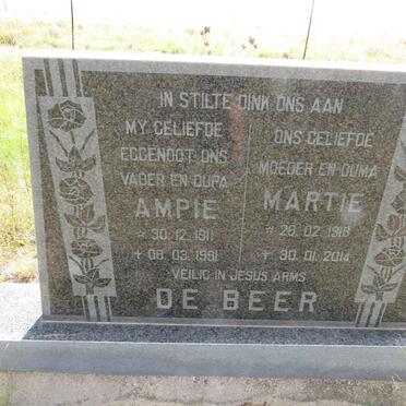 BEER Ampie, de 1911-1991 & Martie 1918-2014