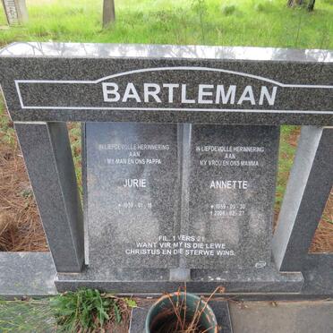 BARTLEMAN Jurie 1959- & Annette 1959-2008