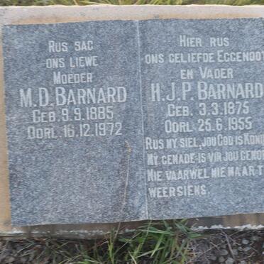 BARNARD H.J.P. 1875-1955 & M.D. 1885-1972