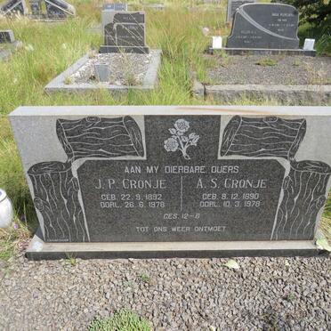 CRONJE J.P. 1892-1978 & A.S. 1890-1978