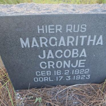 CRONJE Margaritha Jacoba 1922-1923