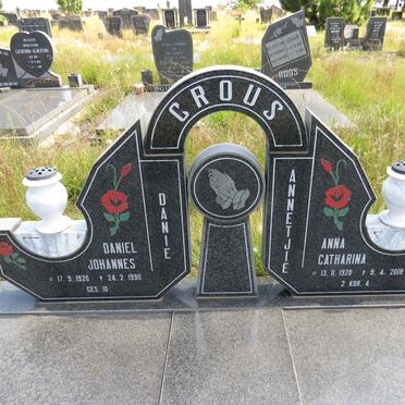 CROUS Daniel Johannes 1920-1990 & Anna Catharina 1928-2018