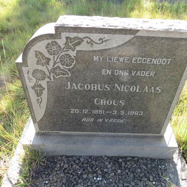 CROUS Jacobus Nicolaas 1891-1963