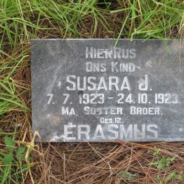 ERASMUS Susara J. 1923-1923