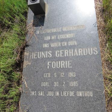 FOURIE Theunis Gerhardus 1913-1985