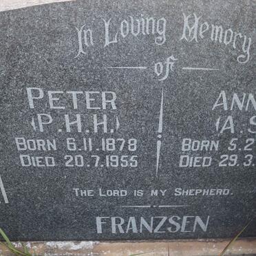 FRANZSEN P.H.H. 1878-1955 & A.S. 1880-1973