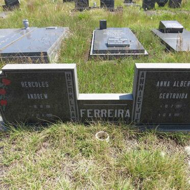 FERREIRA Hercules Andrew 1911-1990  & Anna Alberta Gertruida 1917-1991