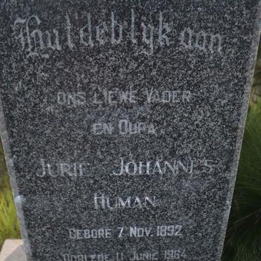 HUMAN Jurie Johannes 1892-1964 & Jacoba Elizabeth STEENKAMP 1893-1952 _2