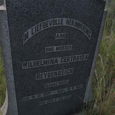 HEYDENREICH Wilhelmina Gertruida nee KRIEL 1897-1955