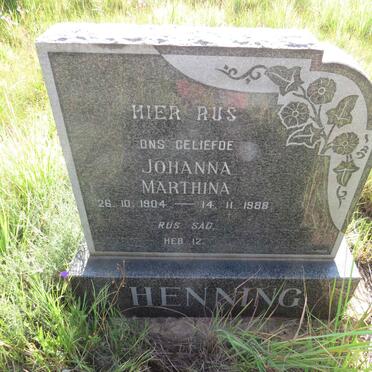 HENNING Johanna Marthina 1904-1988