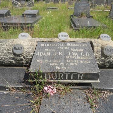 HURTER Adam J.B. 1903-1975 & Eva G.D. J.V. RENSBURG 1907-1975