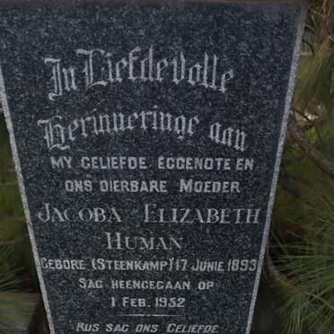 HUMAN Jurie Johannes 1892-1964 & Jacoba Elizabeth STEENKAMP 1893-1952 _3