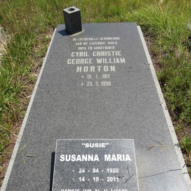HORTON Cyril Christie George William 1917-1990 & Susanna Maria 1920-2011