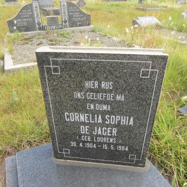JAGER Cornelia Sophia, de nee LOURENS 1904-1984