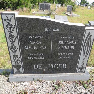 JAGER Johannes Eckhard, de 1890-1970 & Maria Magdalena 1900-1968