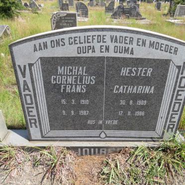 JOUBERT Michal Cornelius Frans 1910-1987 & Hester Catharina 1909-1986