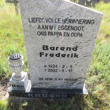 KRUGER Barend Frederik 1934-2002