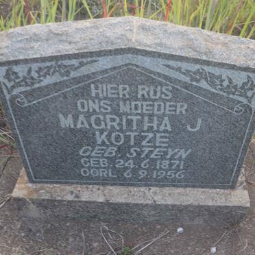KOTZE Magritha J. nee STEYN 1871-1956