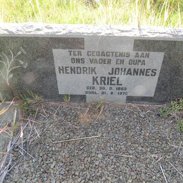 KRIEL Hendrik Johannes 1889-1972