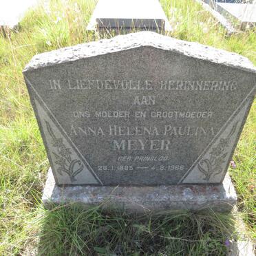MEYER Anna Helena Paulina nee PRINSLOO 1885-1966