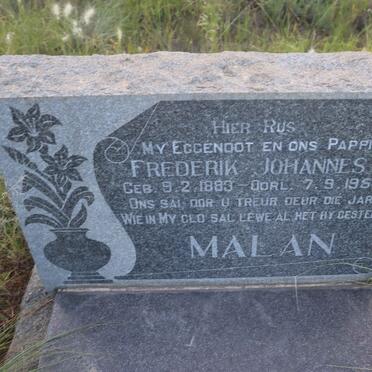 MALAN Frederik Johannes 1883-1958