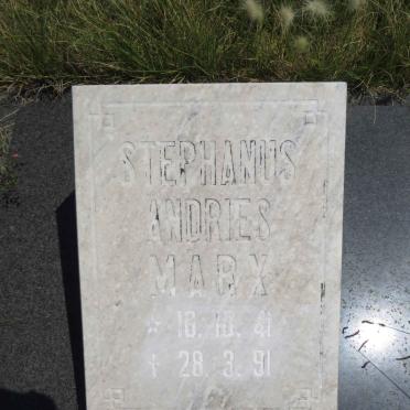 MARX Stephanus Andries 1941-1991