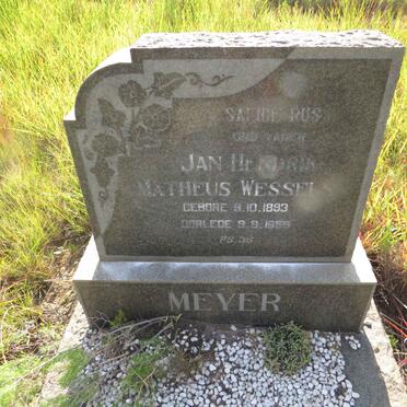 MEYER Jan Hendrik Matheus Wessels 1893-1959