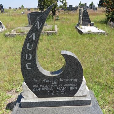 NAUDE Johanna Marthina 1917-1990