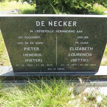 NECKER Pieter Hendrik, de 1933-2015 & Elizabeth Lourencia 1935-2022