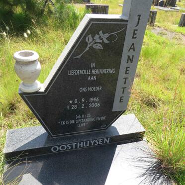OOSTHUYSEN Jeanette 1946-2006