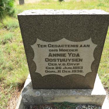OOSTHUYSEN Annie Yda nee V.D. GRYP 1853-1936