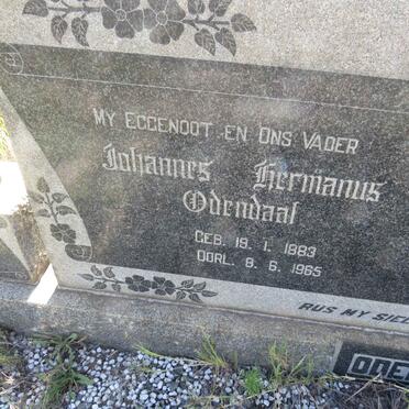ODENDAAL Johannes Hermanus 1883-1965 & Elizabeth Anna Catharina BADENHORST 1880-1966 _3