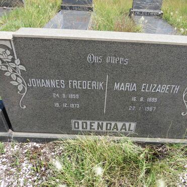 ODENDAAL Johannes Frederik 1899-1973 & Maria Elizabeth 1899-1987