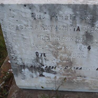 ODENDAAL Isabella Anthonetta nee FRANKEN 1874-1925