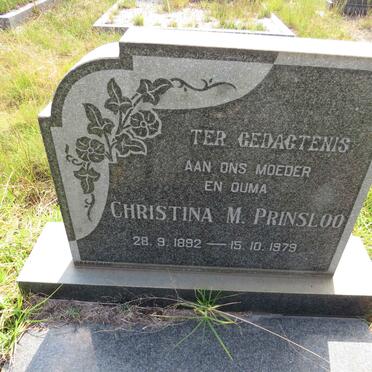 PRINSLOO Christina M. 1892-1979