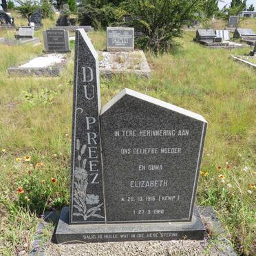 PREEZ Elizabeth, du nee KEMP 1915-1980
