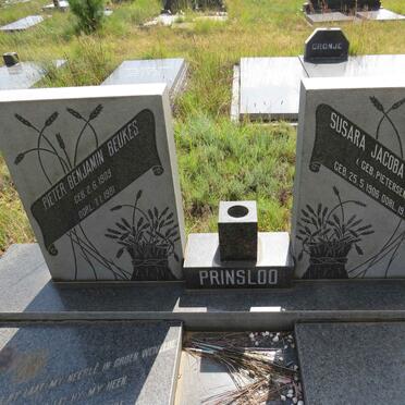 PRINSLOO Pieter Benjamin Beukes 1909-1981 & Susara Jacoba Adriana PIETERSEN 1906-1983 