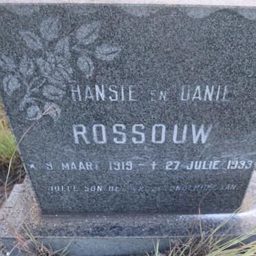 ROSSOUW Hansie 1919-1933 :: ROSSOUW Danie 1919-1933