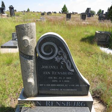 RENSBURG Johanna A., van 1905-1986
