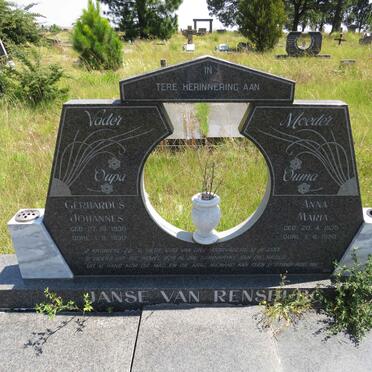 RENSBURG Gerhardus Johannes, Janse van 1930-1990 & Anna Maria 1935-1990