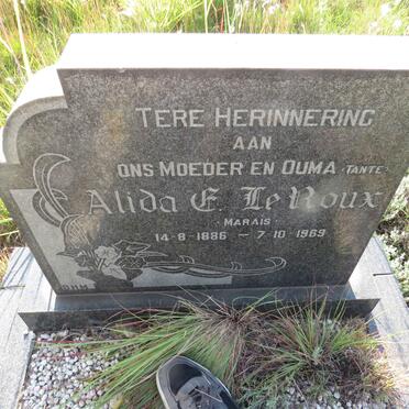 ROUX Alida E., le nee MARAIS 1886-1969