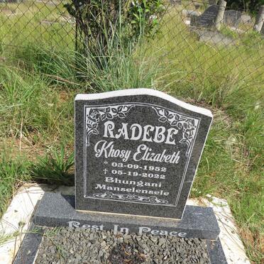 RADEBE Khosy Elizabeth 1952-2022