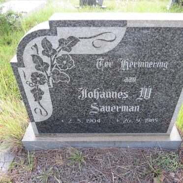 SAUERMAN Johannes W. 1904-1985