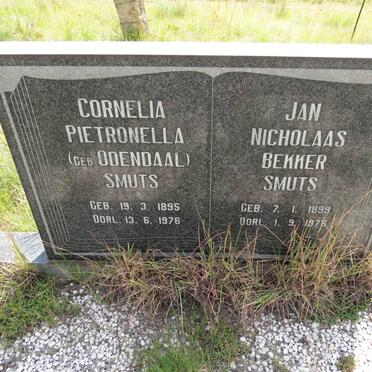 SMUTS Jan Nicholaas Bekker 1899-1976 & Cornelia Pietronella ODENDAAL 1895-1976
