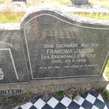 SERFONTEIN Christiaan Jacobus 1884-1960 & Francina Jacoba ODENDAAL 1893-1966 _2