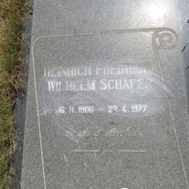 SCHAFER Heinrich Fredrich Wilhelm 1906-1977