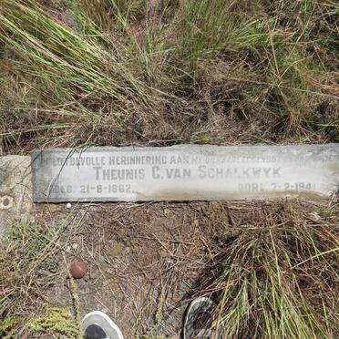 SCHALKWYK Theunis C., van 1862-1941