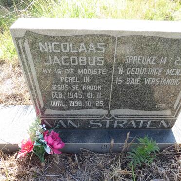 STRATEN Nicolaas Jacobus, van 1945-1998